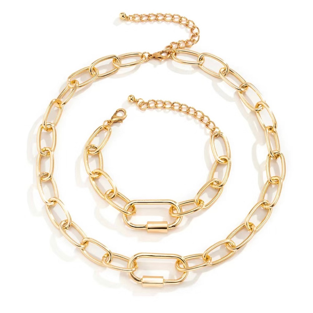 O-Chain Bracelet and Necklace Set
